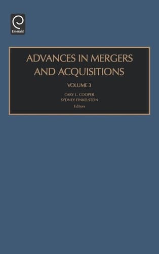 Advances in Mergers and Acquisitions