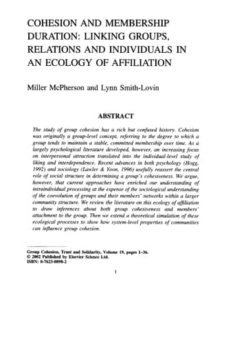 Social Identification in Groups
