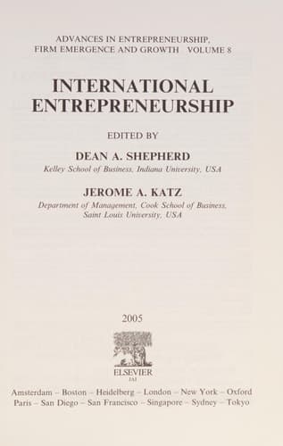 International Entrepreneurship