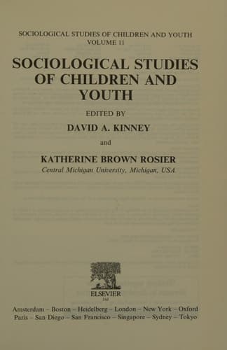 Sociological Studies of Children and Youth