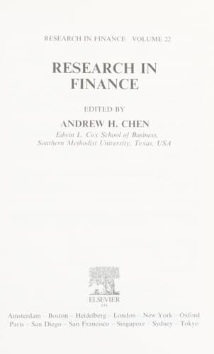 Research in Finance