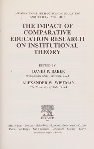 The Impact of Comparative Education Research on Institutional Theory