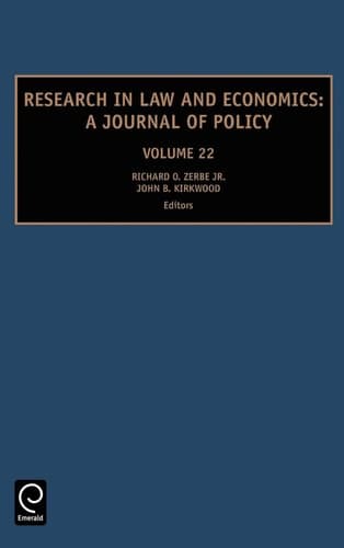 Research in Law and Economics A Journal of Policy