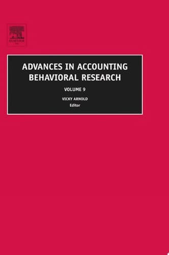Advances in Accounting Behavioral Research