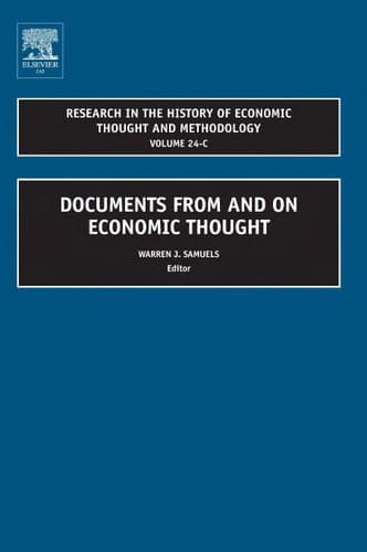 Research in the History of Economic Thought and Methodology A Research Annual. Vol. 24[