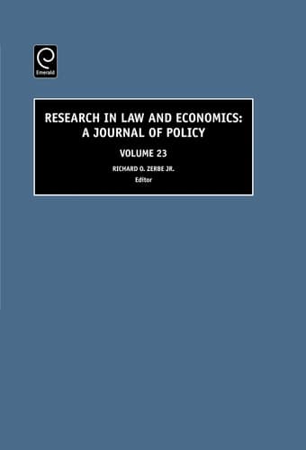 Research in Law and Economics A Journal of Policy