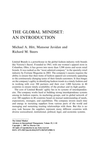 The Global Mindset