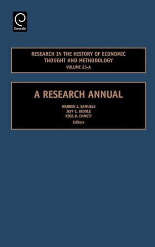 Research in the History of Economic Thought and Methodology A Research Annual