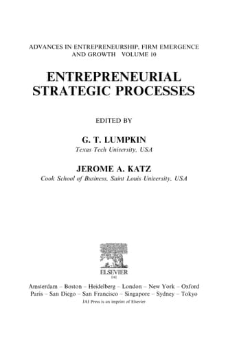 Entrepreneurial Strategic Processes