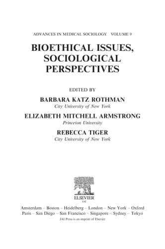 Bioethical Issues Sociological Perspectives
