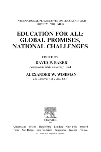 Education for All Global Promises, National Challenges