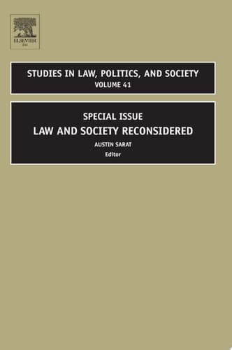 Law and Society Reconsidered Special Issue