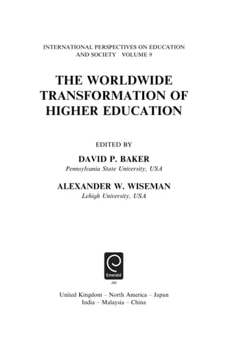 The Worldwide Transformation of Higher Education