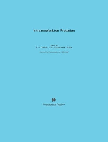 Intrazooplankton Predation (Developments in Hydrobiology, 60)