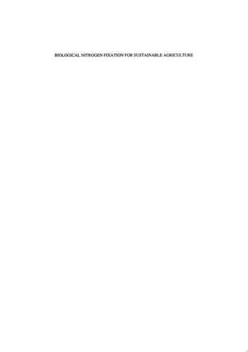 Biological Nitrogen Fixation for Sustainable Agriculture Extended Versions of Papers Presented in the Symposium, Role of Biological Nitrogen Fixation in Sustainable Agriculture at the 13th Congress of Soil Science, Kyoto, Japan, 1990