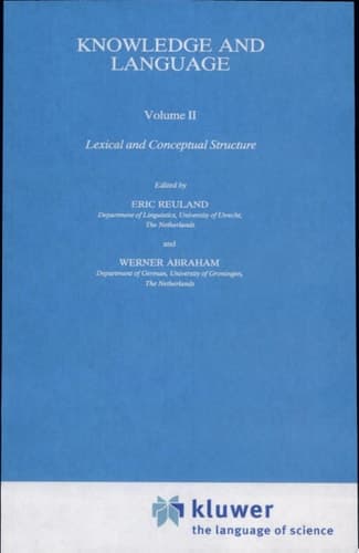 Knowledge and Language Volume II Lexical and Conceptual Structure