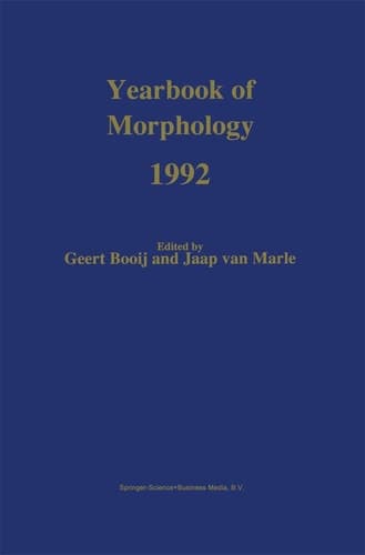 Yearbook of Morphology 1992