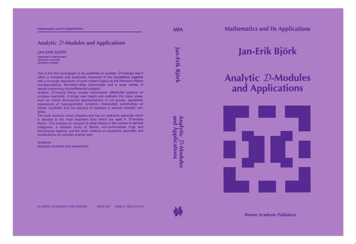 Analytic D-Modules and Applications
