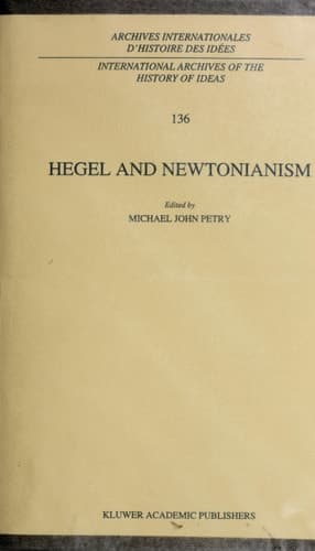 Hegel and Newtonianism