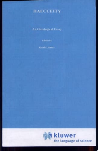 Haecceity An Ontological Essay