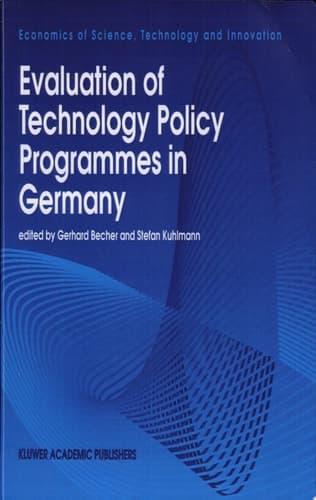 Evaluation of Technology Policy Programmes in Germany