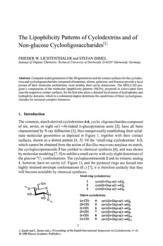 Proceedings of the Eighth International Symposium on Cyclodextrins Budapest, Hungary, March 31–April 2, 1996