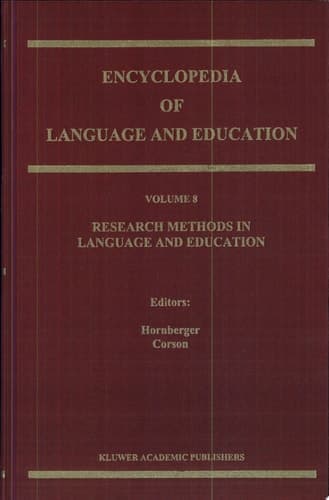 Research Methods in Language and Education 8