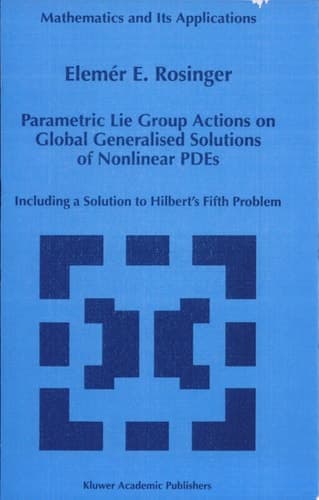 Parametric Lie Group Actions on Global Generalised Solutions of Nonlinear PDEs Including a Solution to Hilbert’s Fifth Problem