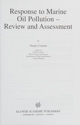 Response to Marine Oil Pollution