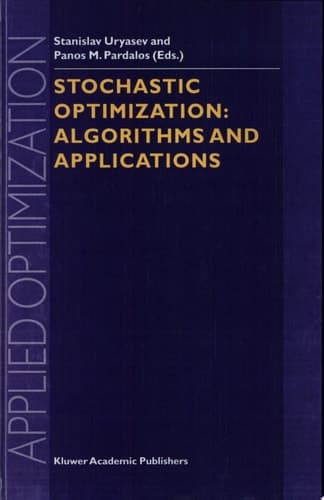 Stochastic Optimization Algorithms and Applications