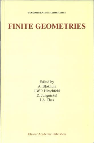 Finite Geometries Proceedings of the Fourth Isle of Thorns Conference