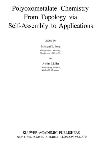 Polyoxometalate Chemistry From Topology via Self-Assembly to Applications