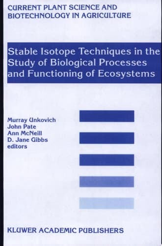Stable Isotope Techniques in the Study of Biological Processes and Functioning of Ecosystems