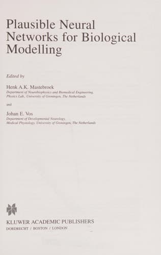 Plausible Neural Networks for Biological Modelling