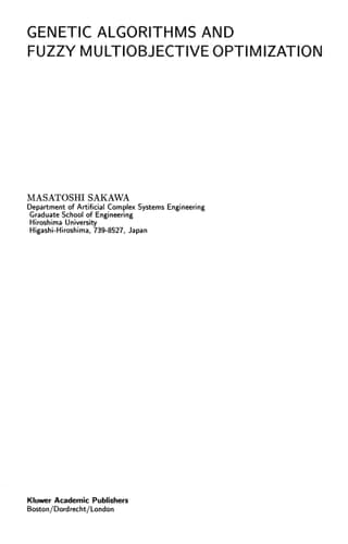 Genetic Algorithms and Fuzzy Multiobjective Optimization