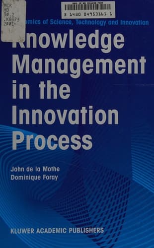 Knowledge Management in the Innovation Process