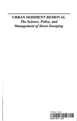 Urban Sediment Removal The Science, Policy, and Management of Street Sweeping