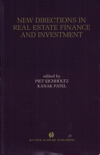 New Directions in Real Estate Finance and Investment