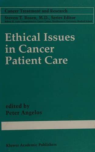 Ethical Issues in Cancer Patient Care