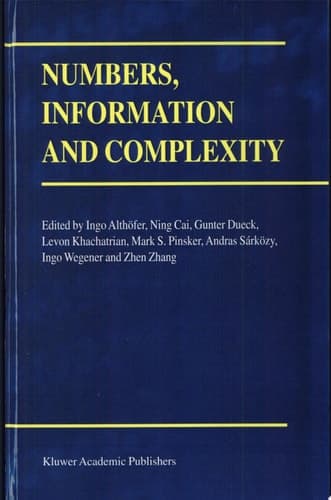 Numbers, Information and Complexity
