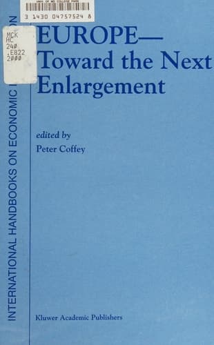 Europe — Toward the Next Enlargement Toward the Next Enlargement