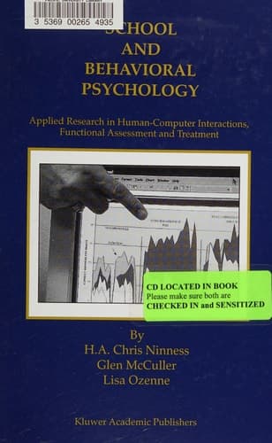 School and Behavioral Psychology Applied Research in Human-Computer Interactions, Functional Assessment and Treatment
