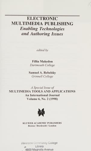Electronic Multimedia Publishing: Enabling Technologies and Authoring Issues