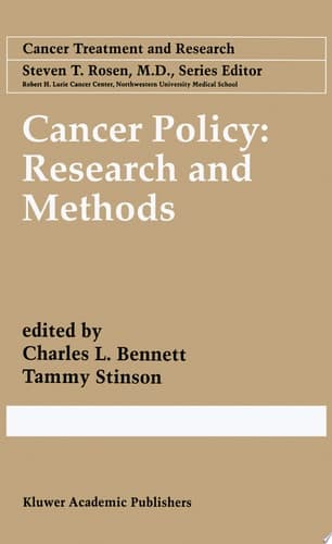 Cancer Policy: Research and Methods