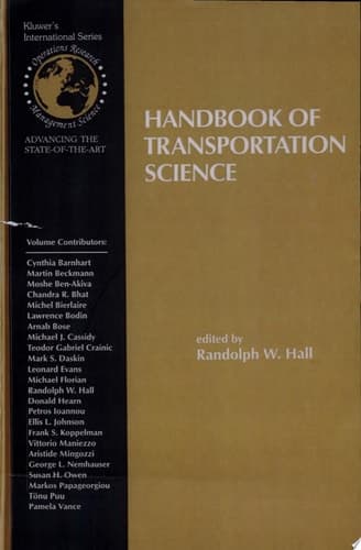 Handbook of Transportation Science