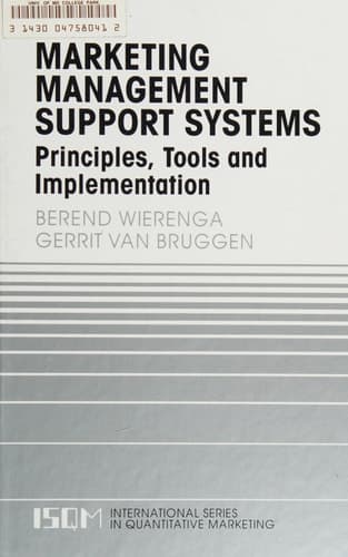 Marketing Management Support Systems Principles, Tools, and Implementation