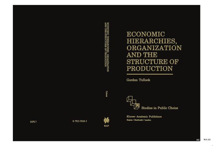 Economic Hierarchies, Organization and the Structure of Production