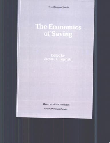 The Economics of Saving