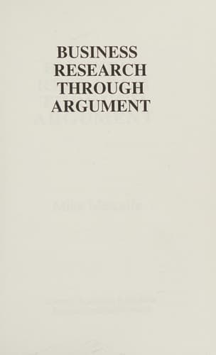 Business Research Through Argument