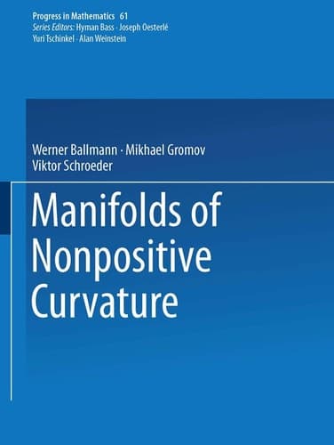 Manifolds of Nonpositive Curvature (Progress in Mathematics; vol. 61)